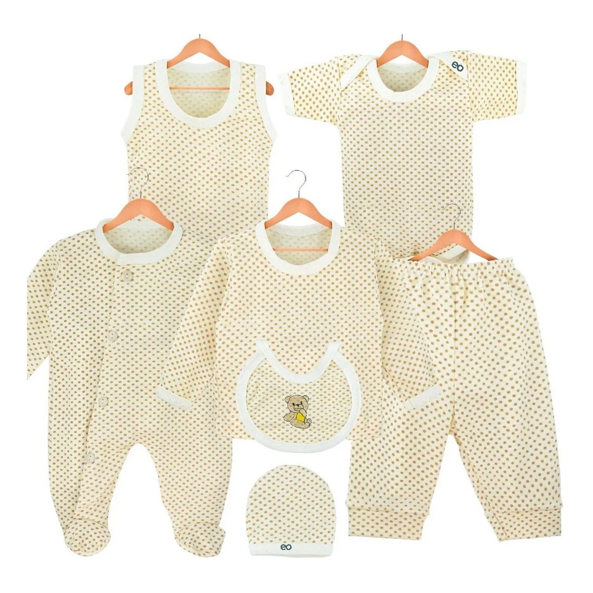 Set De Bienvenida Para Reci&eacute;n Nacido (7 Piezas) 0-3 meses Beige image number null