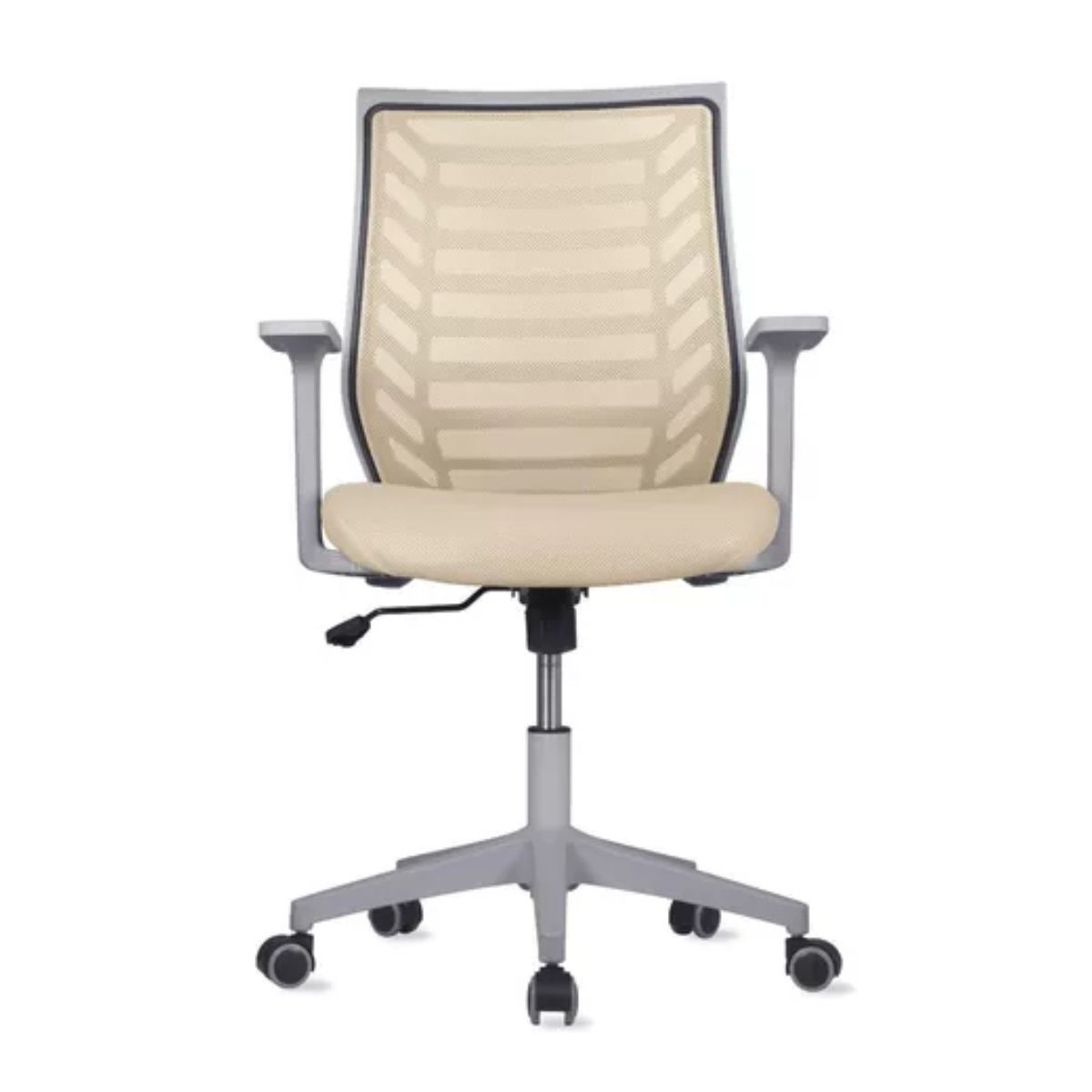 Silla Oficina Ejecutiva De Escritorio Ergon&oacute;mica Beige Champagne image number null
