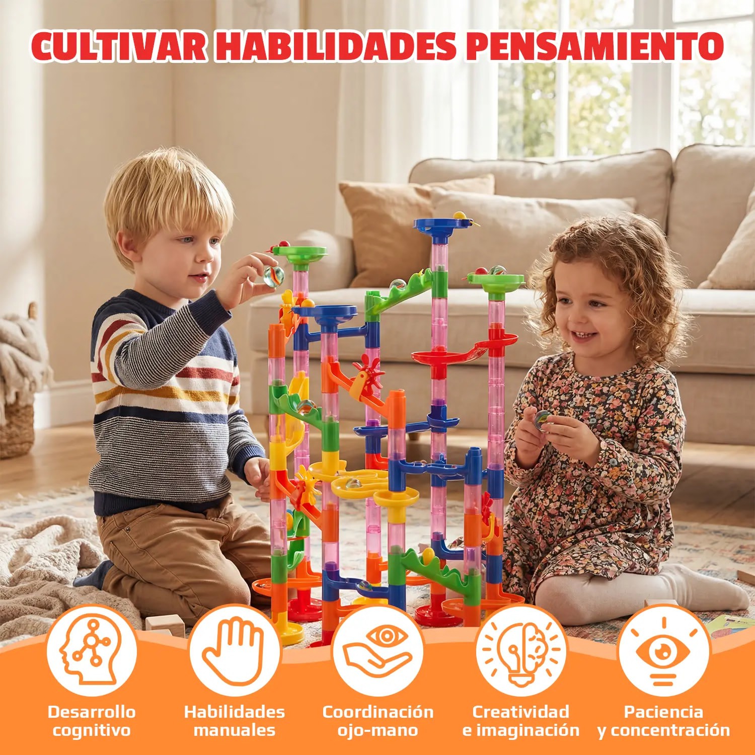 Lollanda Rompecabezas 3d Armables Blocks Did&aacute;ctico Juguete Para Ni&ntilde;os 105 Piezas image number null