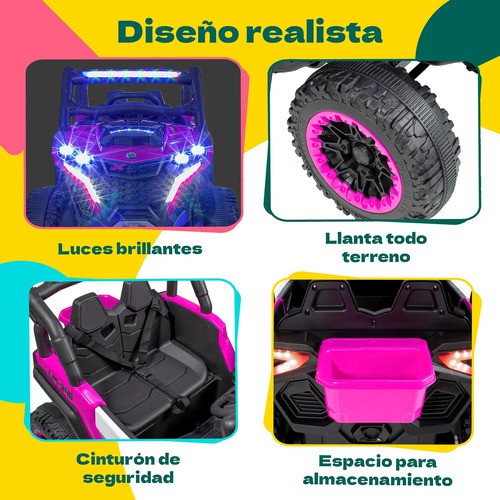 Montable Electrico Buggy 12v Luces Led Ni&ntilde;os Control Remoto Little Monkey image number null