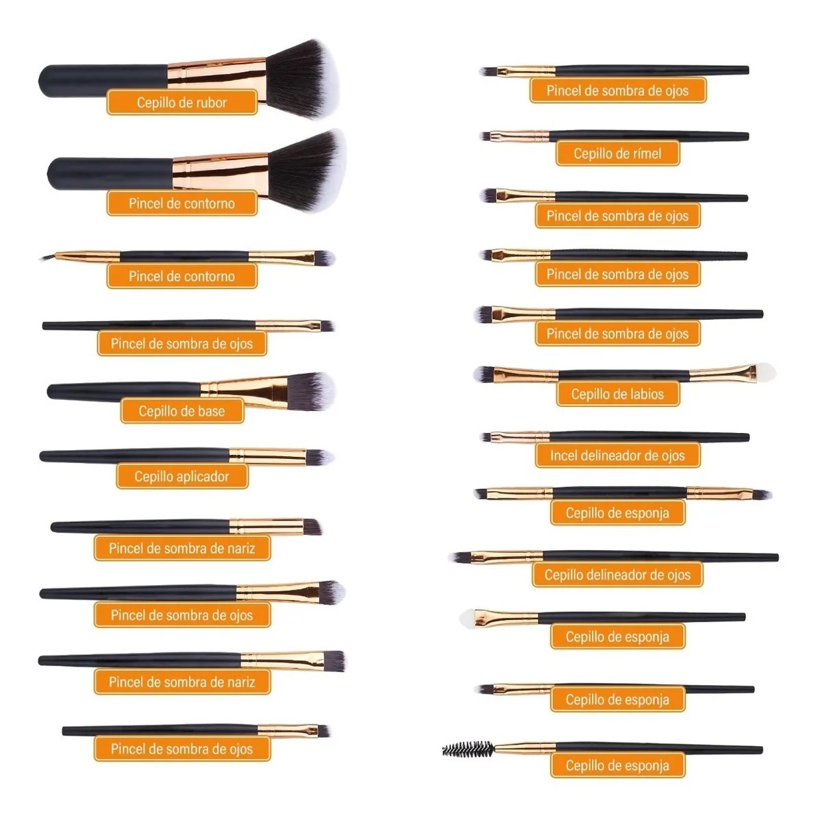 Set 22 Brochas Profesionales Maquillaje image number null