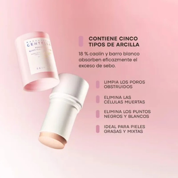 SKIN1004 Madagascar Centella Mascarilla Facial en Barra de Arcilla 27 g Reduce Poros Controla Sebo y Purifica image number null