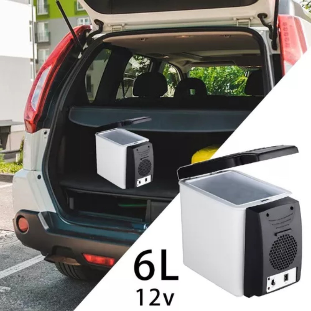 Mini Nevera 6L Port&aacute;til, Funci&oacute;n Fr&iacute;o y Calor, Ideal para Coche, Hogar y Camping, Compacta y Silenciosa image number null