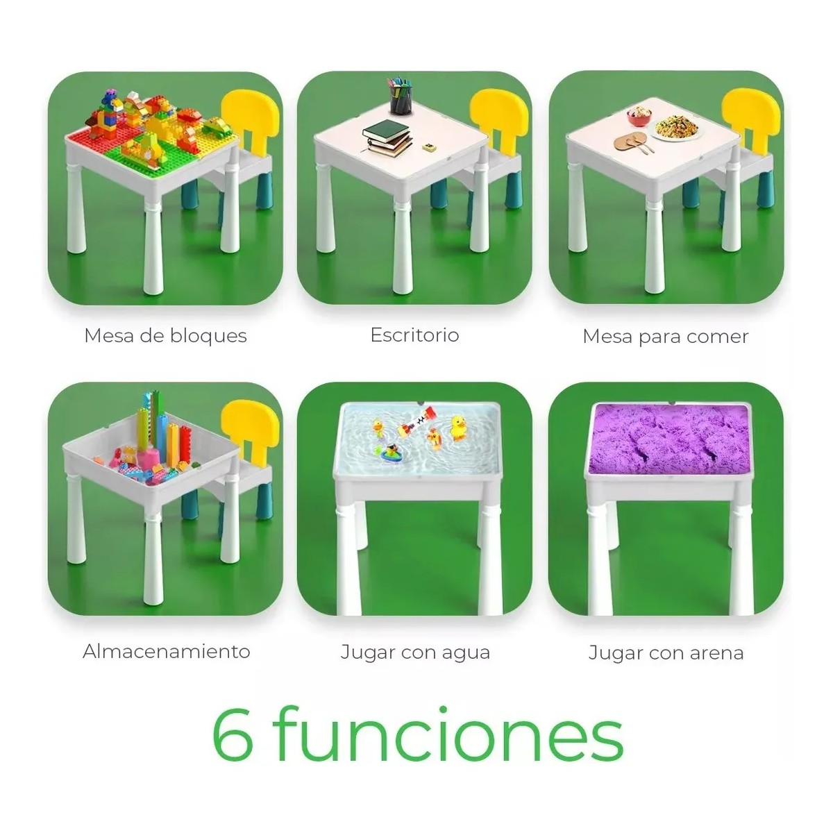 Mesa De Actividades Con 75 Bloques De Construcci&oacute;n Incluidos image number null
