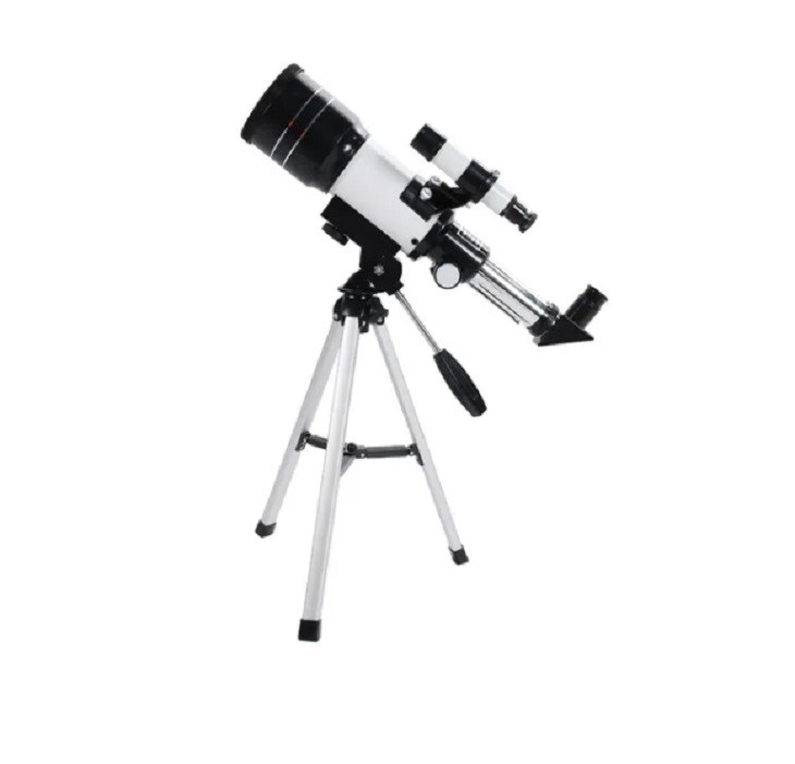 Telescopio Astronomico Balnco Con Negro image number null