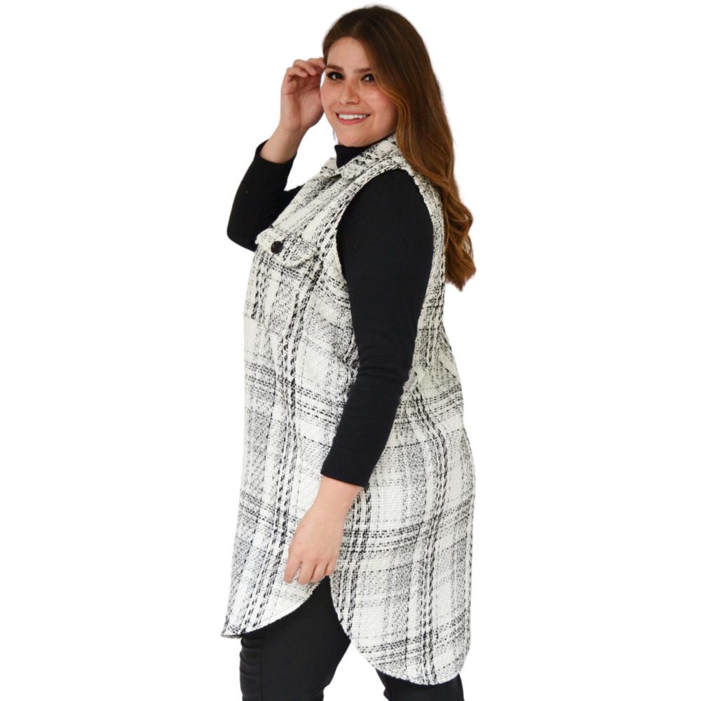 Ensamble Tweed Roman Fashion/Tallas Extras 7052 (Blanco) image number null
