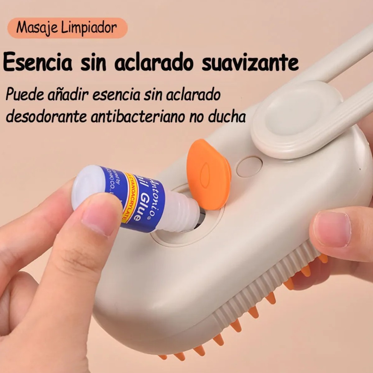 3 In 1 Depilaci&oacute;n Cepillo De Vapor Para Gato Perro Mascota Blanco image number null