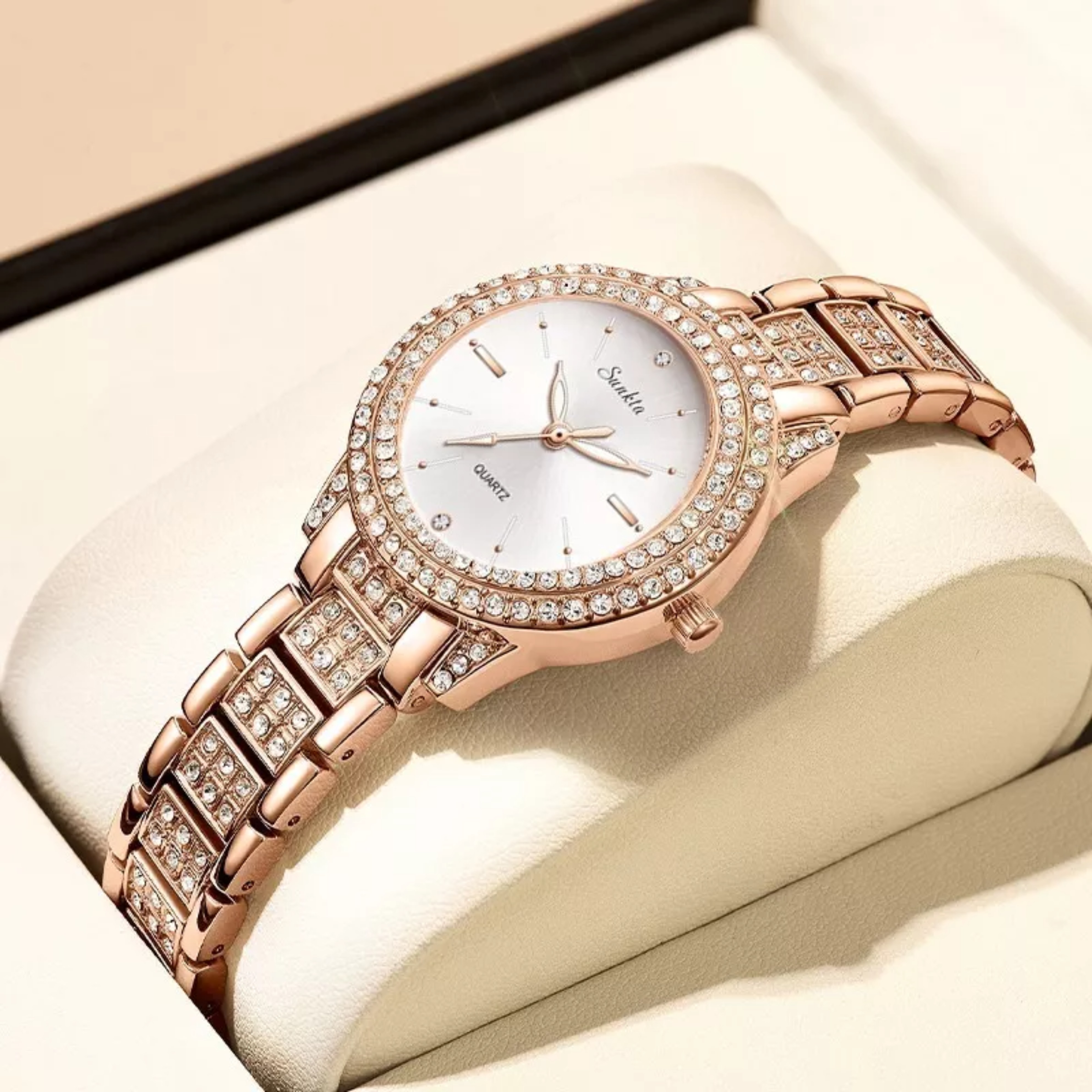Reloj Cl&aacute;sico De Cuarzo Para Mujer, Reloj De Pulsera Con Dia. image number null