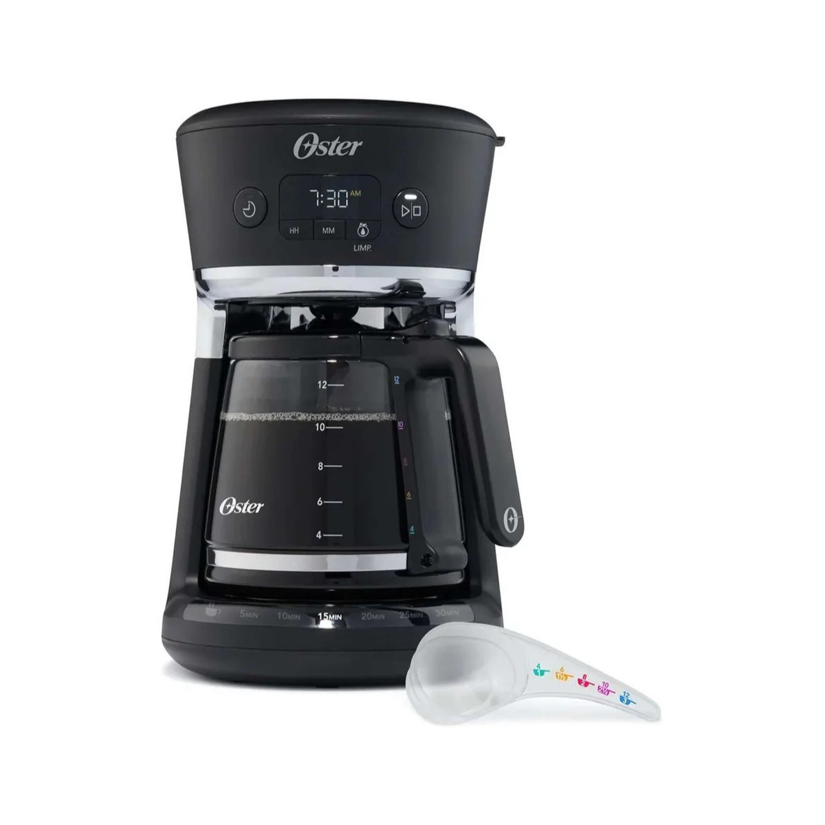Cafetera Programable Oster con Sistema de Medici&oacute;n 12 Tazas Negra BVSTRF100 image number null