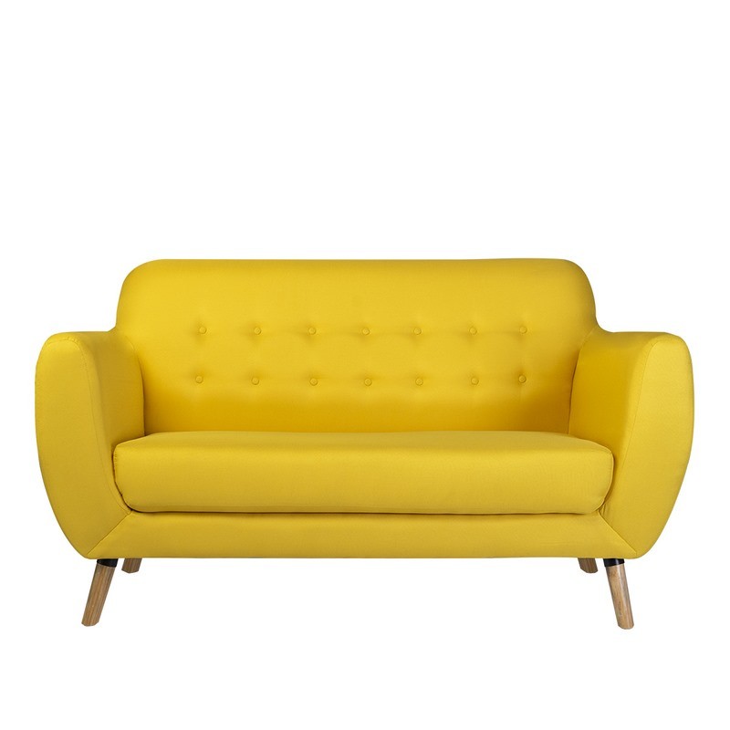 Sofa de 2 plazas Vara Amarillo - Kessa. image number null