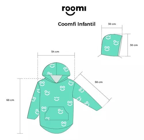 Coomfi - Maxi Hoodie, Sudadera Para Dormir Unitalla Infantil Verde image number null