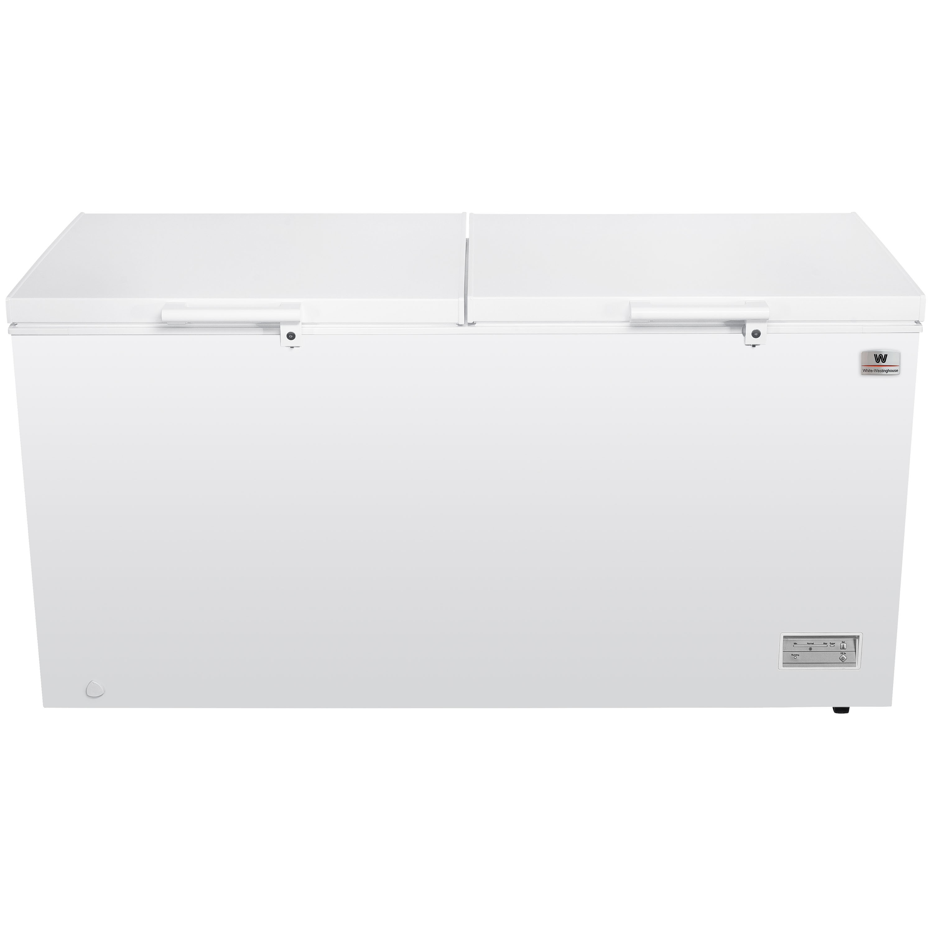 White Westinghouse Congelador 18 pies 508 L Acero blanco 2 puertas Cerradura con llave Luz interior Ruedas image number null