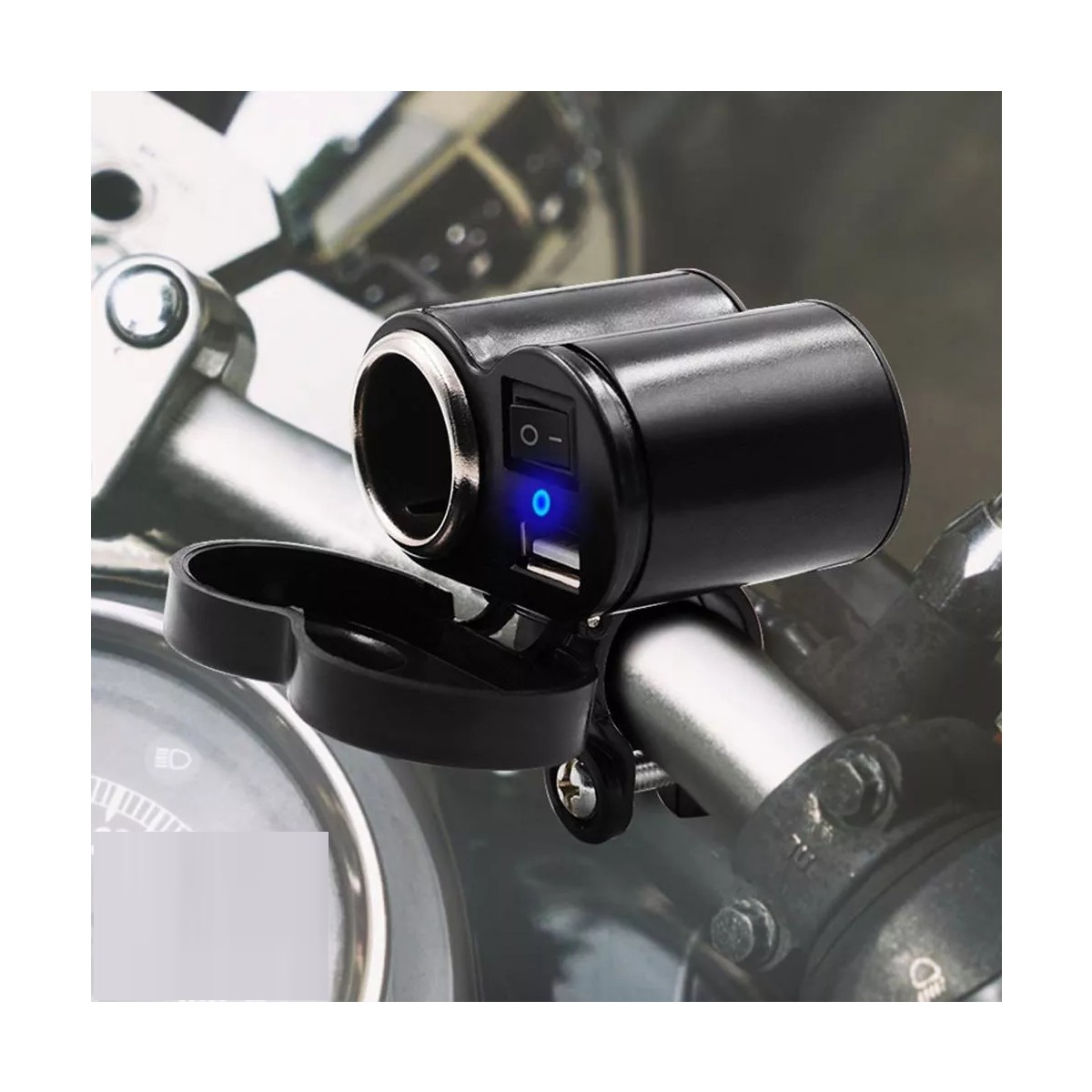 Cargador Base Usb Motocicleta Impermeable Viaje Celular Gps image number null