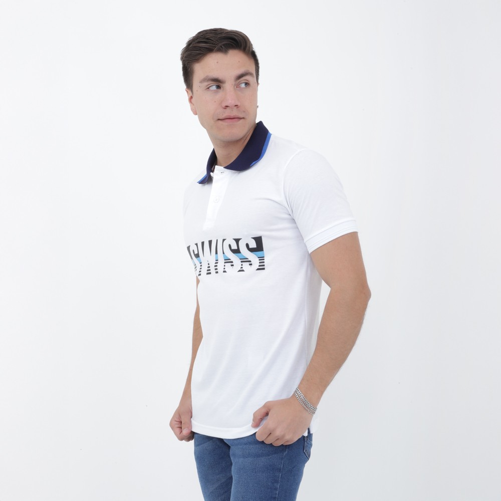 Playera Polo Hombre K-Swiss PSW-06 Color Blanco image number null