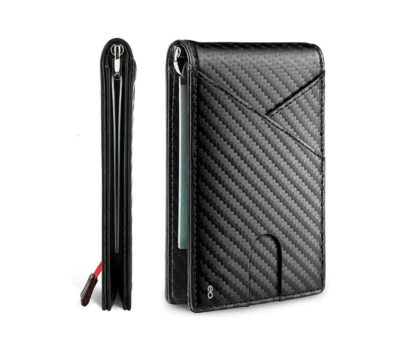 Cartera De Cuero Tarjetero Multi Ranura Rfid Negro image number null