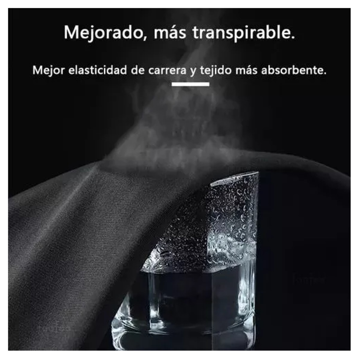 Lycra Fitness Yoga Hombre Transpirable Mallas Correr Deporte M, Negro image number null