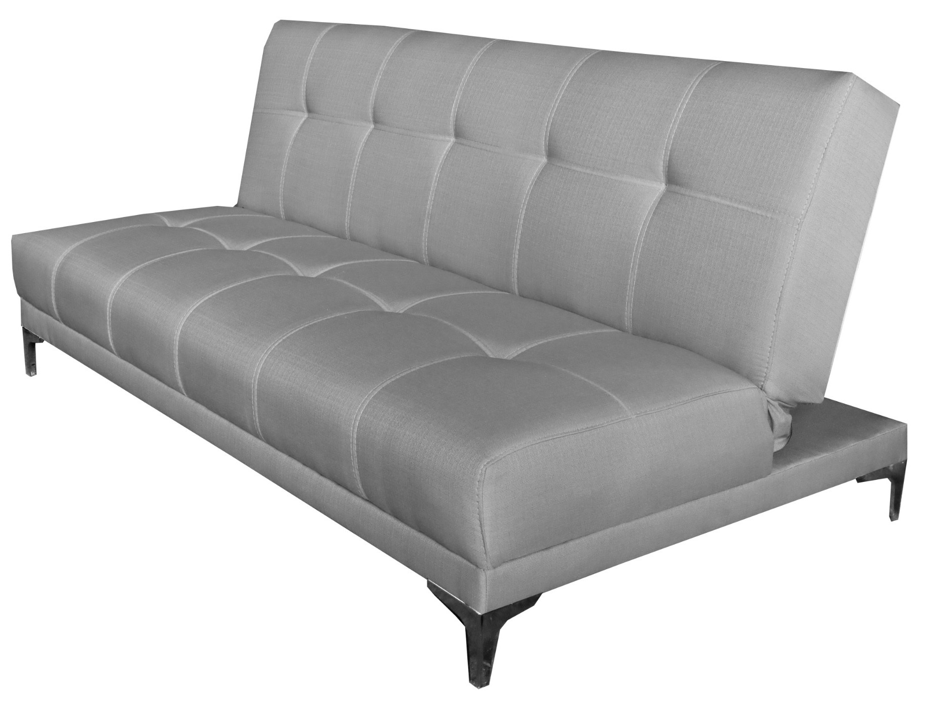 Sofa Cama El Bazar Store Karla color Gris Plata Futon 3 posiciones Matrimonial image number null