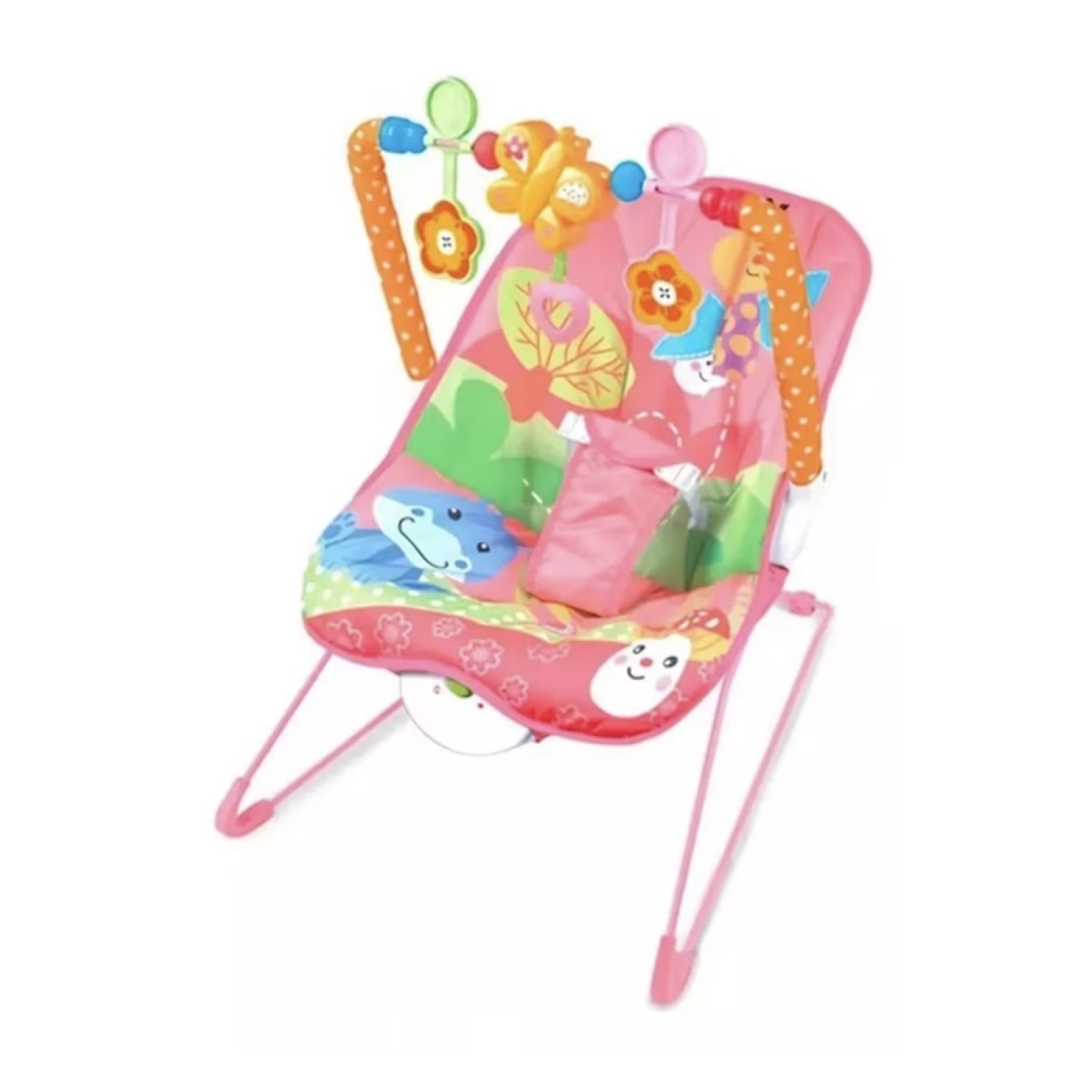 Silla vibradora mecedora de beb&eacute; musical con juegos color Rosa image number null