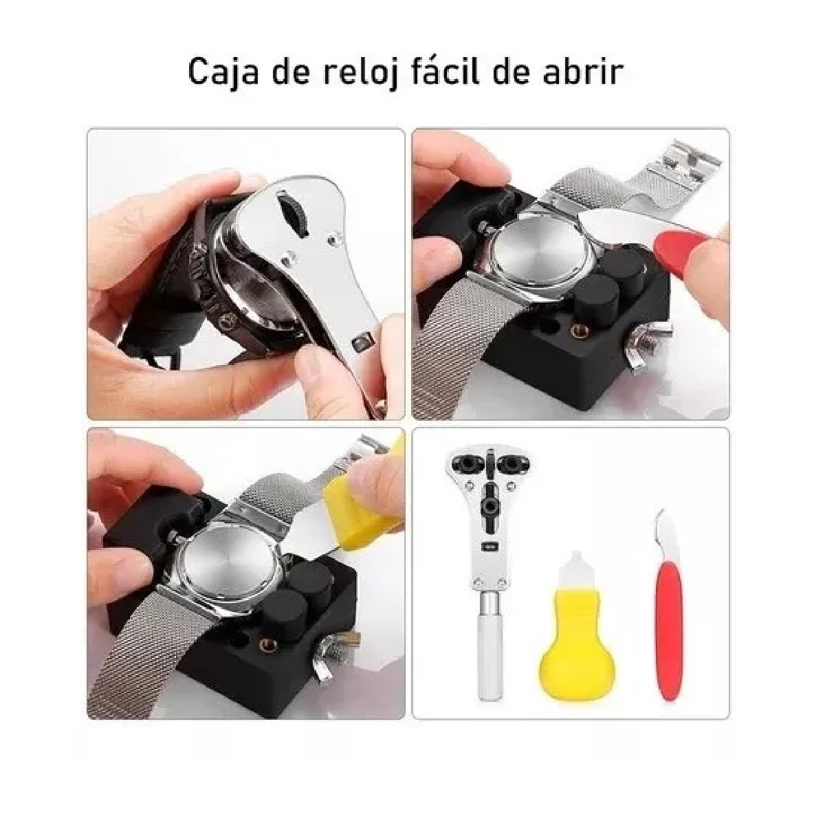 Kit Herramienta Reparacion Reloj Relojero Joyero 147 Piezas image number null