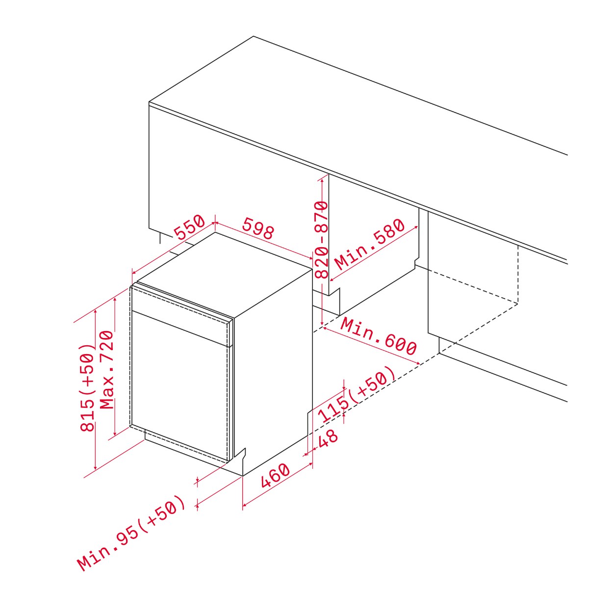 Lavavajillas Empotrable Teka DW8 57 FIM-D de 60 cm (24 pulgadas) Para 13 Servicios en Acero Inoxidable image number null