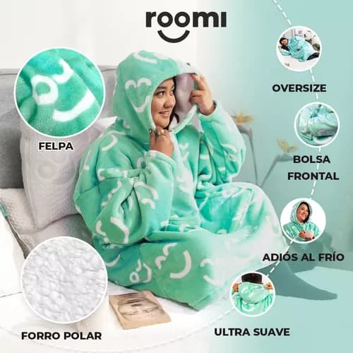 Coomfi - Maxi Hoodie, Sudadera Para Dormir Unitalla Adulto Verde image number null
