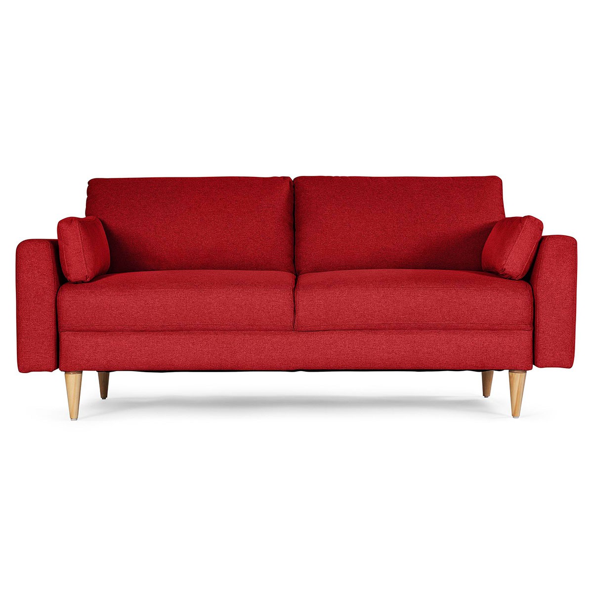 Sof&aacute; Cama Makora Tatiane con Memory Foam, Color Rojo Lino, Respaldo Reclinable de 3 Posiciones image number null