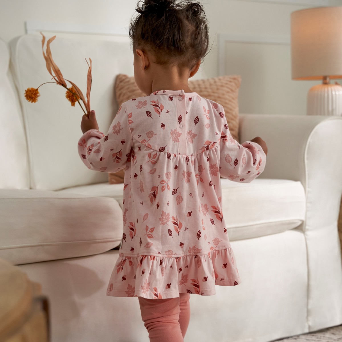 Conjunto Gerber ni&ntilde;a vestido y leggings color naranja image number null
