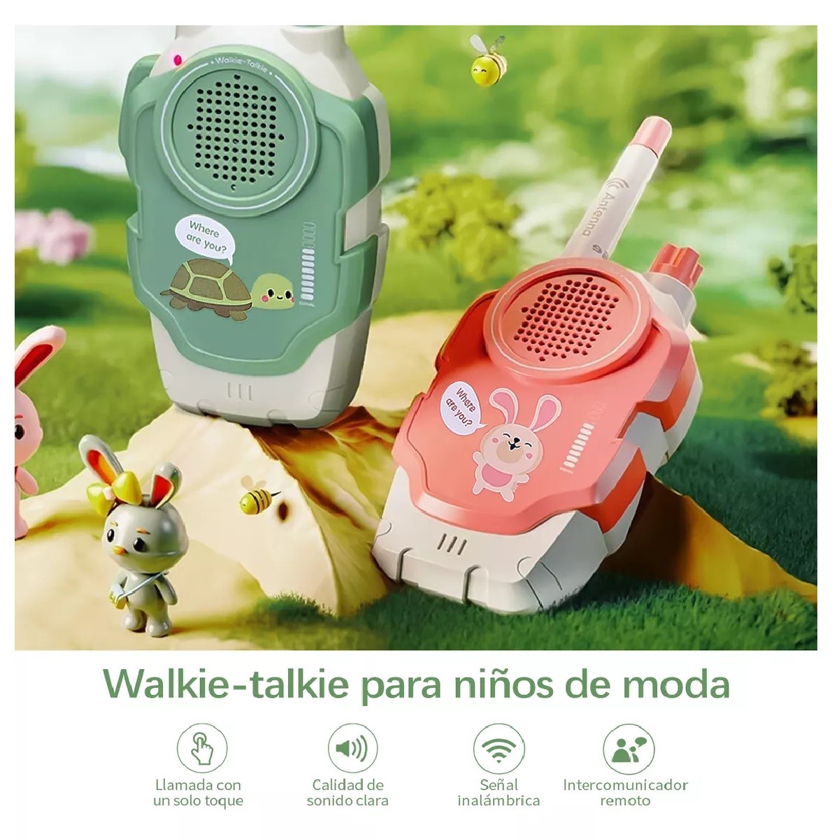 Walkie Talkie Infantil 2pcs Ni&ntilde;os Juguete image number null