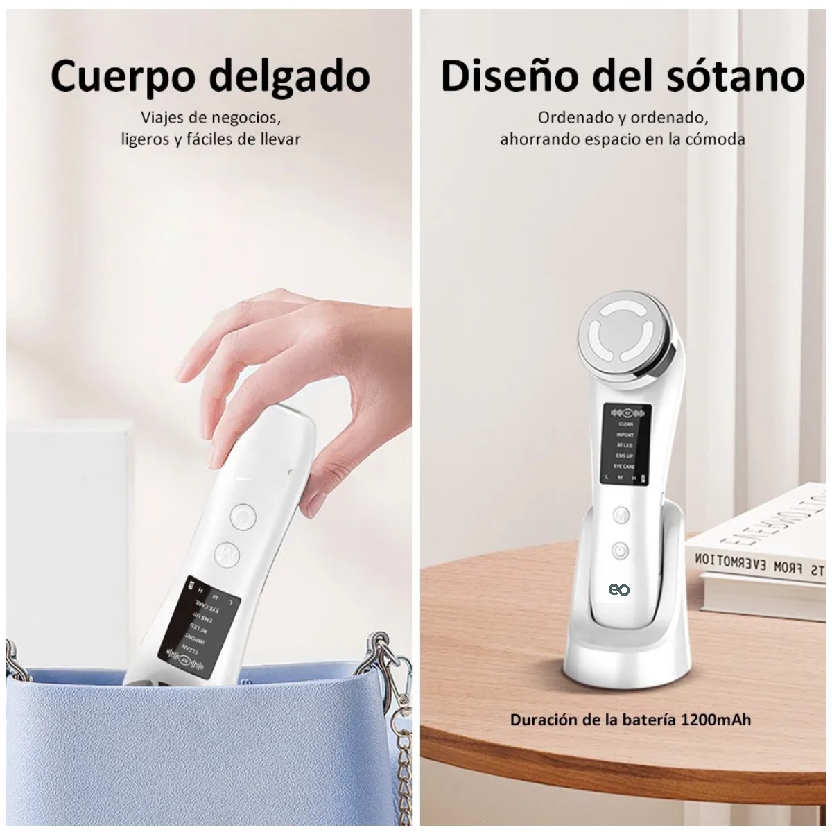 Masajeador Facial Electroporador Ultras&oacute;nico Antiarrugas image number null