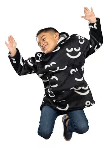 Coomfi - Maxi Hoodie, Sudadera Para Dormir Unitalla Infantil Negro image number null