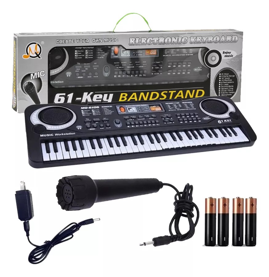 61 Teclado Piano Digital 61 Teclados Piano Para Ni&ntilde;os Con Micr&oacute;fono,teclados Musicales Para Ni&ntilde;as Ni&ntilde;os,color negro image number null