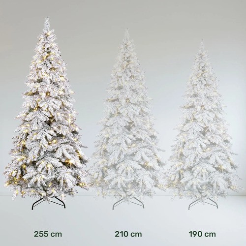 Arbol Navidad Luces Led Super Nevado Gigante 2.55m Pino Jardimex image number null
