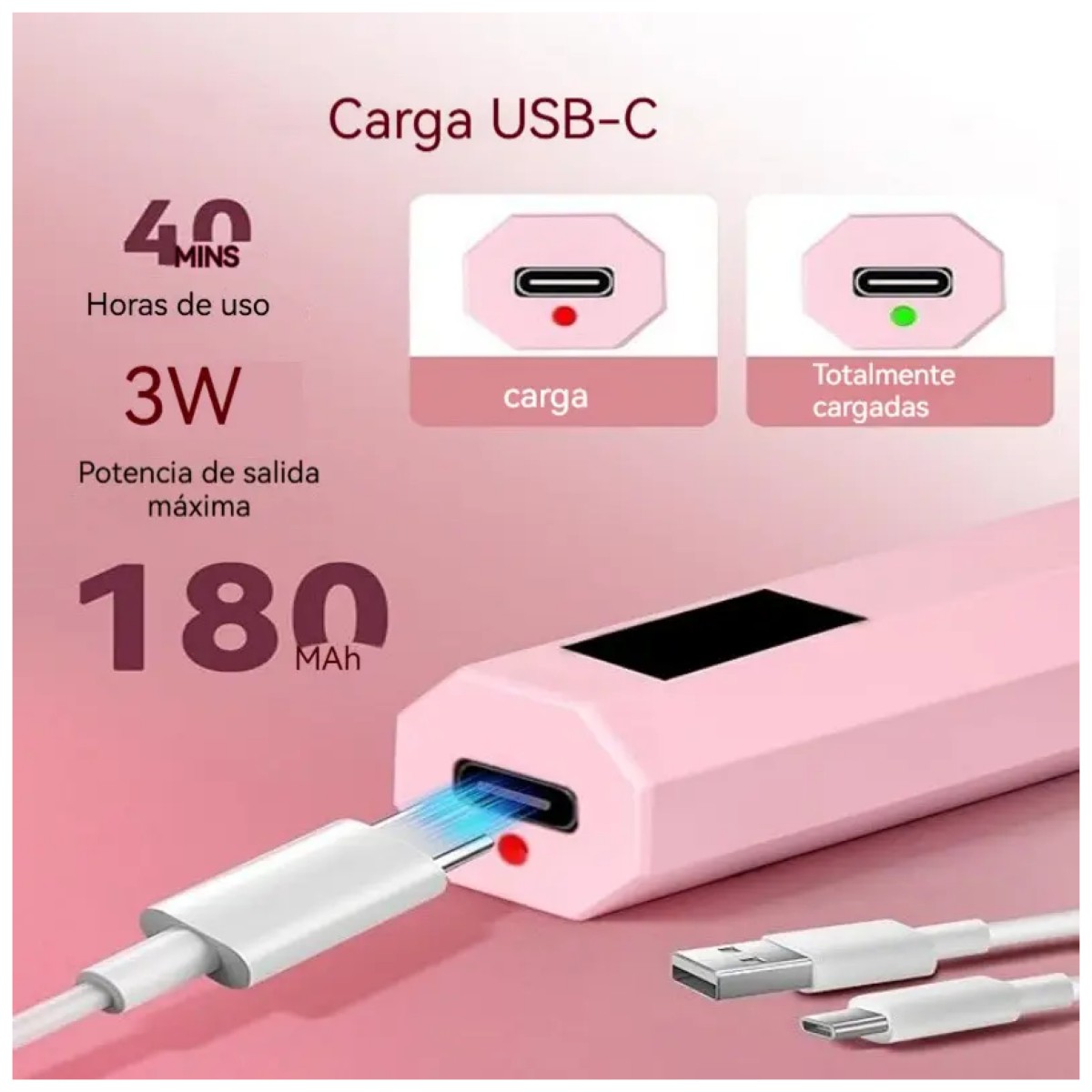 L&aacute;mpara De Manicura Uv L&aacute;mpara Led Dom&eacute;stica Rosa P&aacute;lido image number null