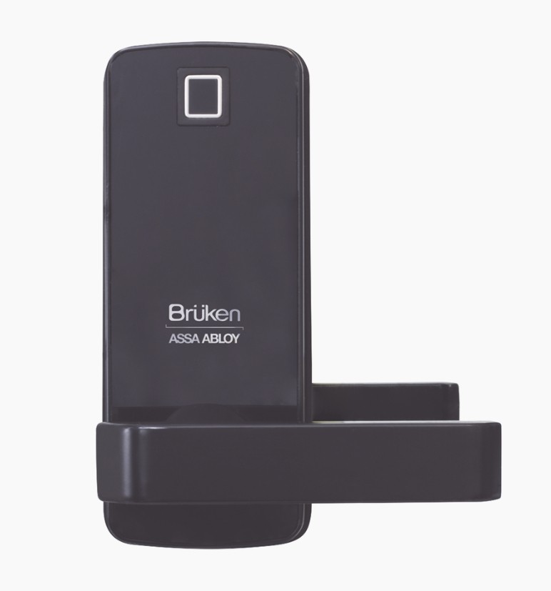 Cerrojo Electr&oacute;nico BRUKEN ASSA ABLOY BRK3551 con Manija, Lector de Huella y Tarjeta para Puerta de Vidrio image number null