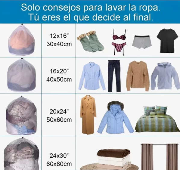 Malla Bolsa Para Bolsas Organizador De Lavado Set De 4pcs image number null