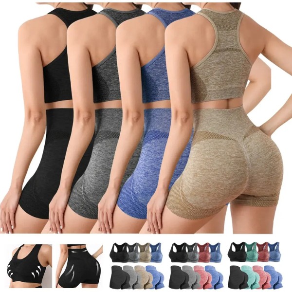 Conjunto Deportivo para Mujer 8 Piezas con Top y Short de Licra para Gym, Yoga, Fitness y Entrenamiento image number null