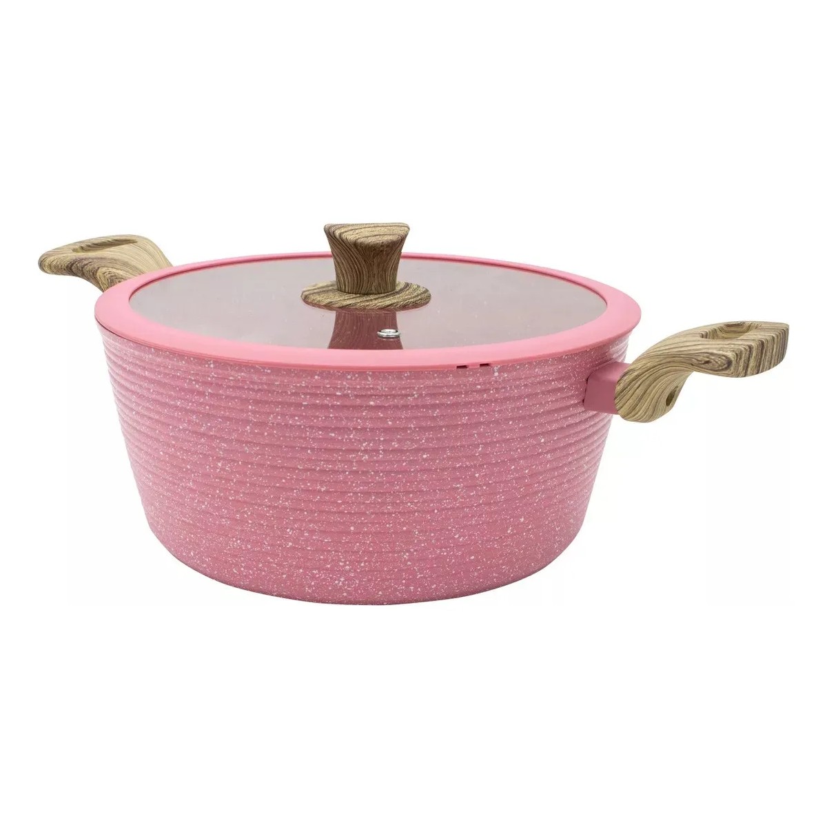 Juegos De Sartenes Aluminio Baterias Sartene Antiadherentes Color Rosa image number null