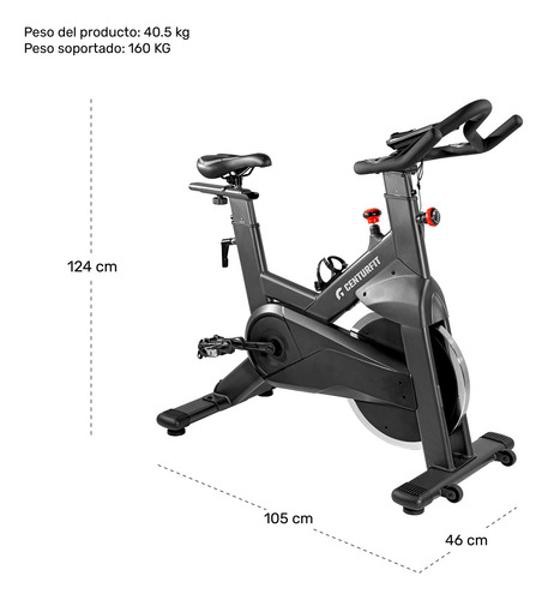 Bicicleta Spinning Fija Estatica Ejercicio Monitor Cardiaco Centurfit image number null
