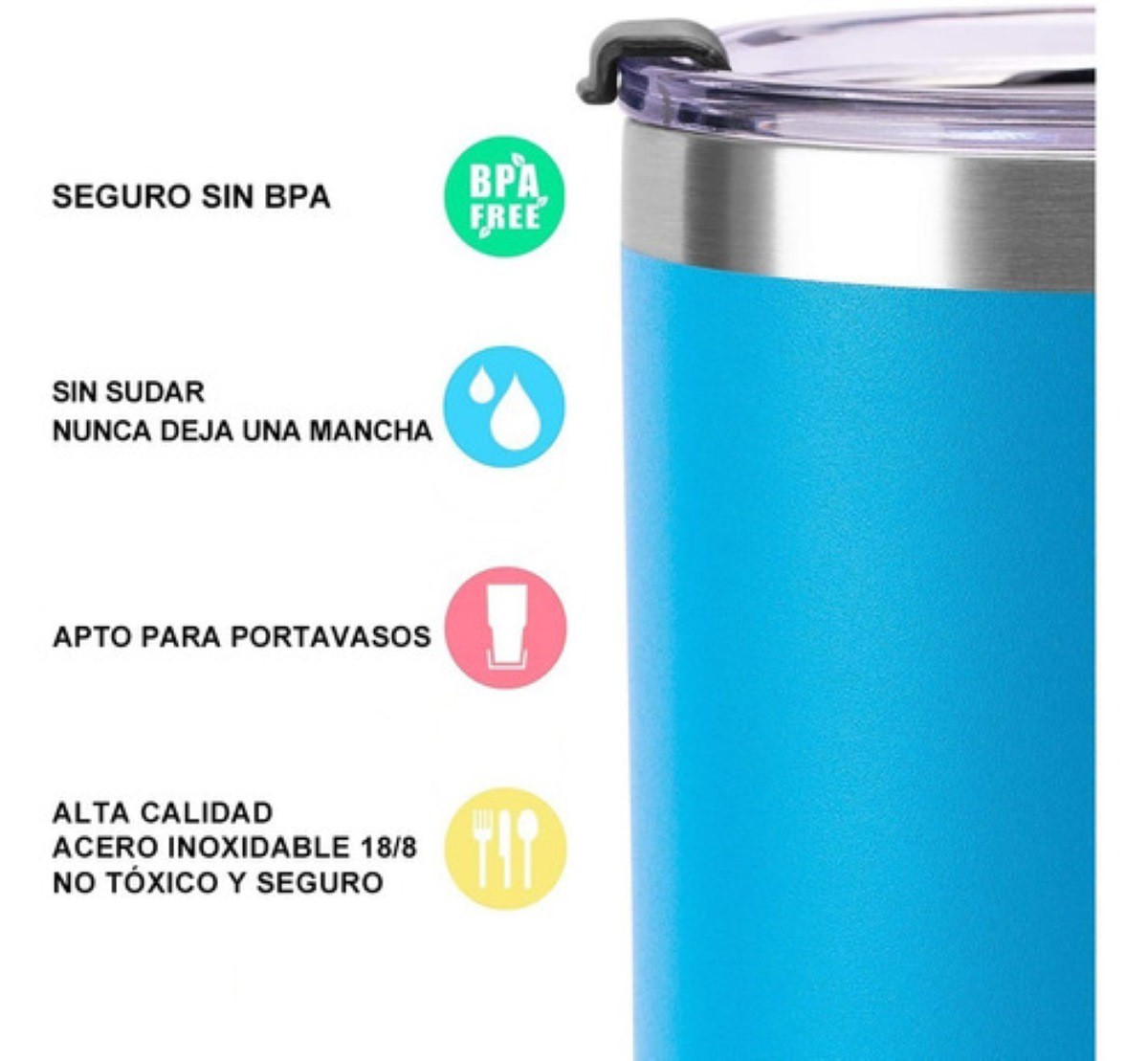 Termo Port&aacute;til De Acero Inoxidable Fr&iacute;o Y Caliente De 30 Oz Azul image number null