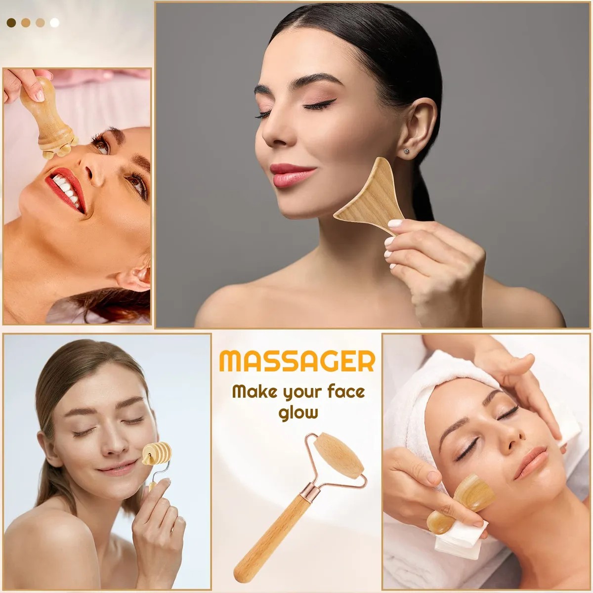 Kit 16 Piezas Maderoterapia Reafirmar Masajeador Corporal image number null