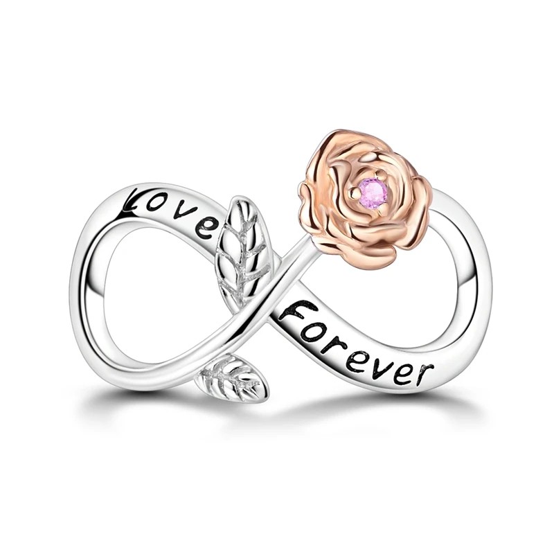 Charms de Plata Esterlina 925 para Pulsera y Collar SET 5 PCS Random, Abalorios Colgantes Edicion LOVE Joyer&iacute;a DIY image number null