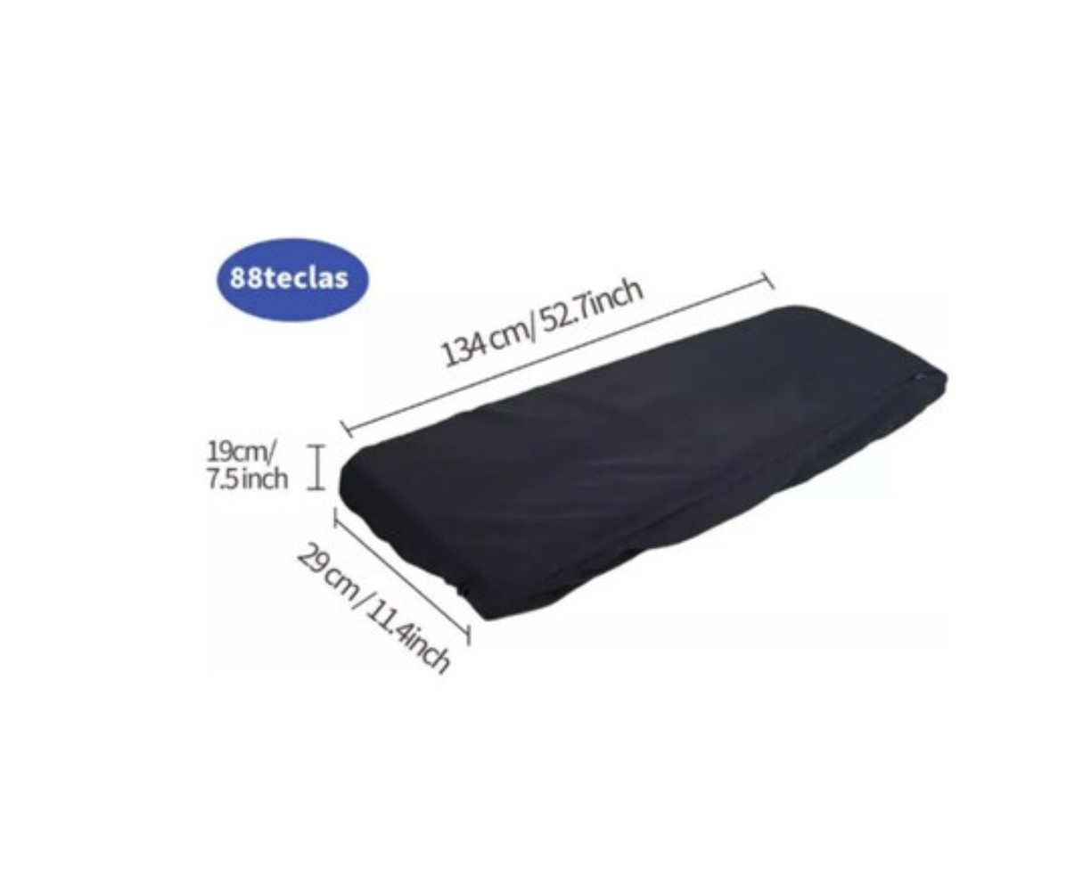 Cubierta El&aacute;stica y Impermeable para Piano Electr&oacute;nico Modelo Negro image number null