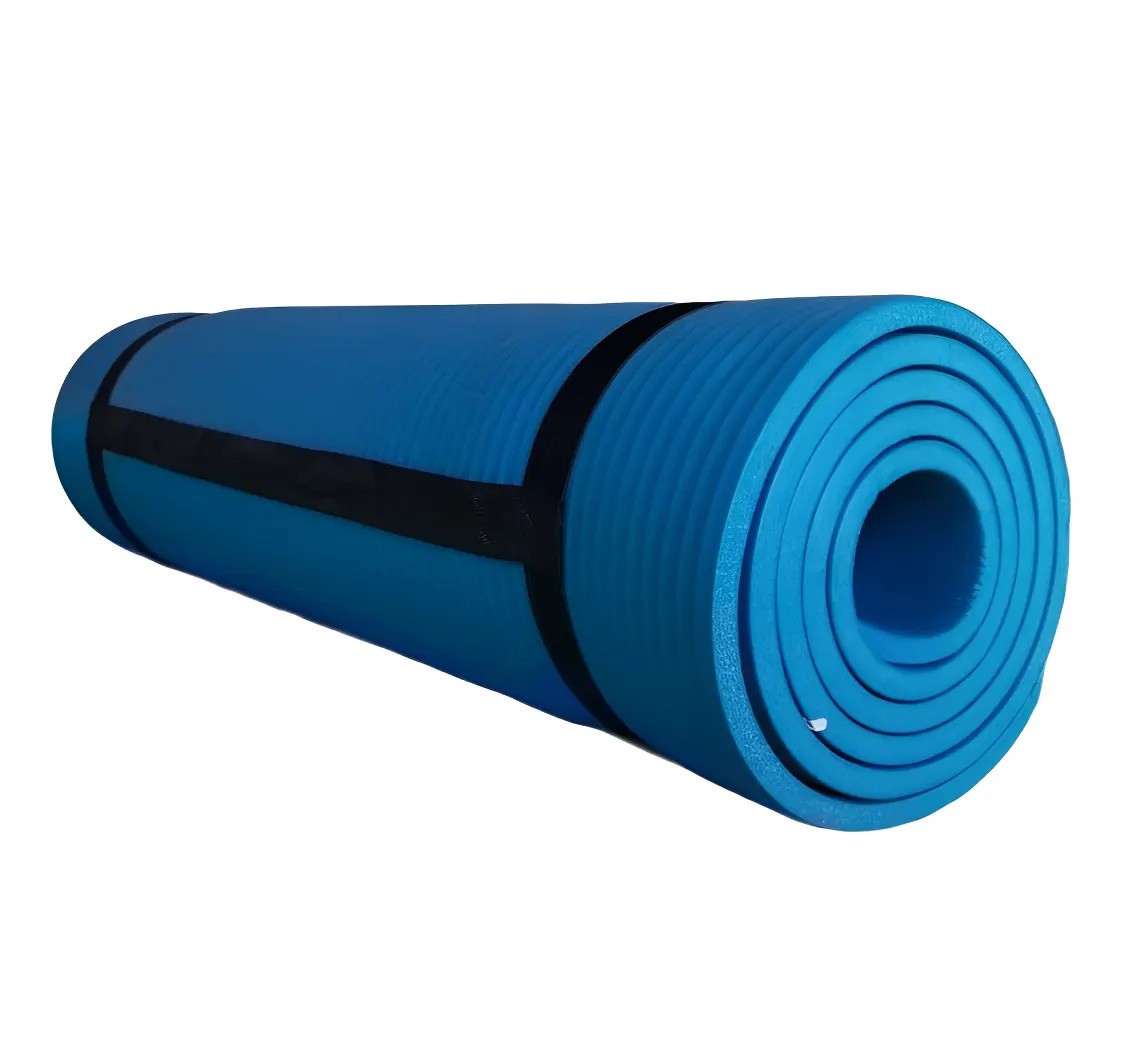 Tapete Yoga Pilates Fitness Ejercicio Port&aacute;til 10mm Grosor AZUL image number null