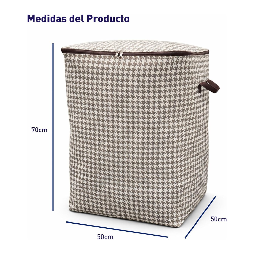 Bluelander Set de 3 Bolsas de Almacenamiento 50 * 50 * 70 cm, Organizadores para Cl&oacute;set Plegables, Bolsas con Asas image number null