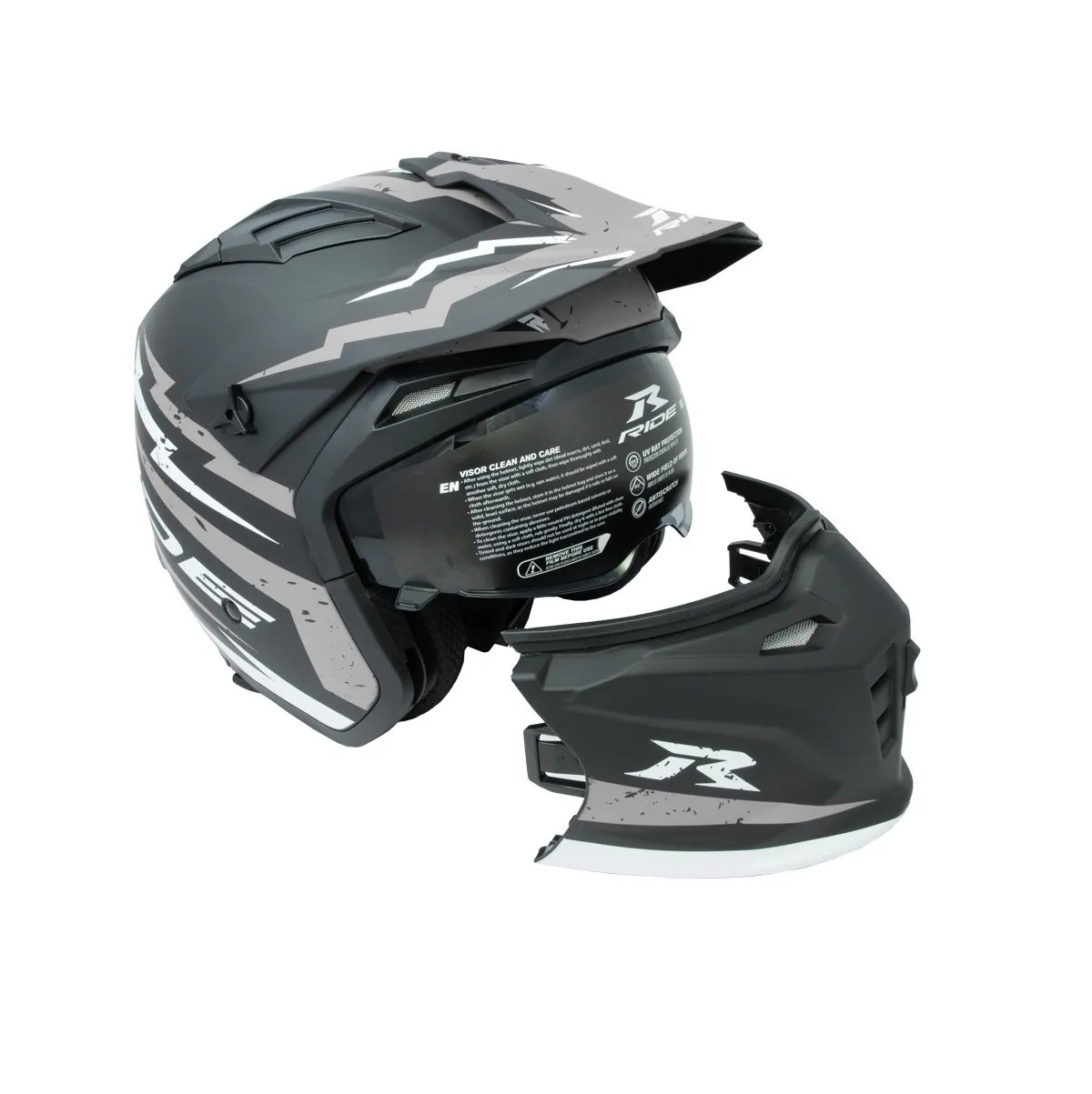 Casco Motociclista Modular Hybrid Hr Sigma Gris / Negro XL ENDY3 image number null
