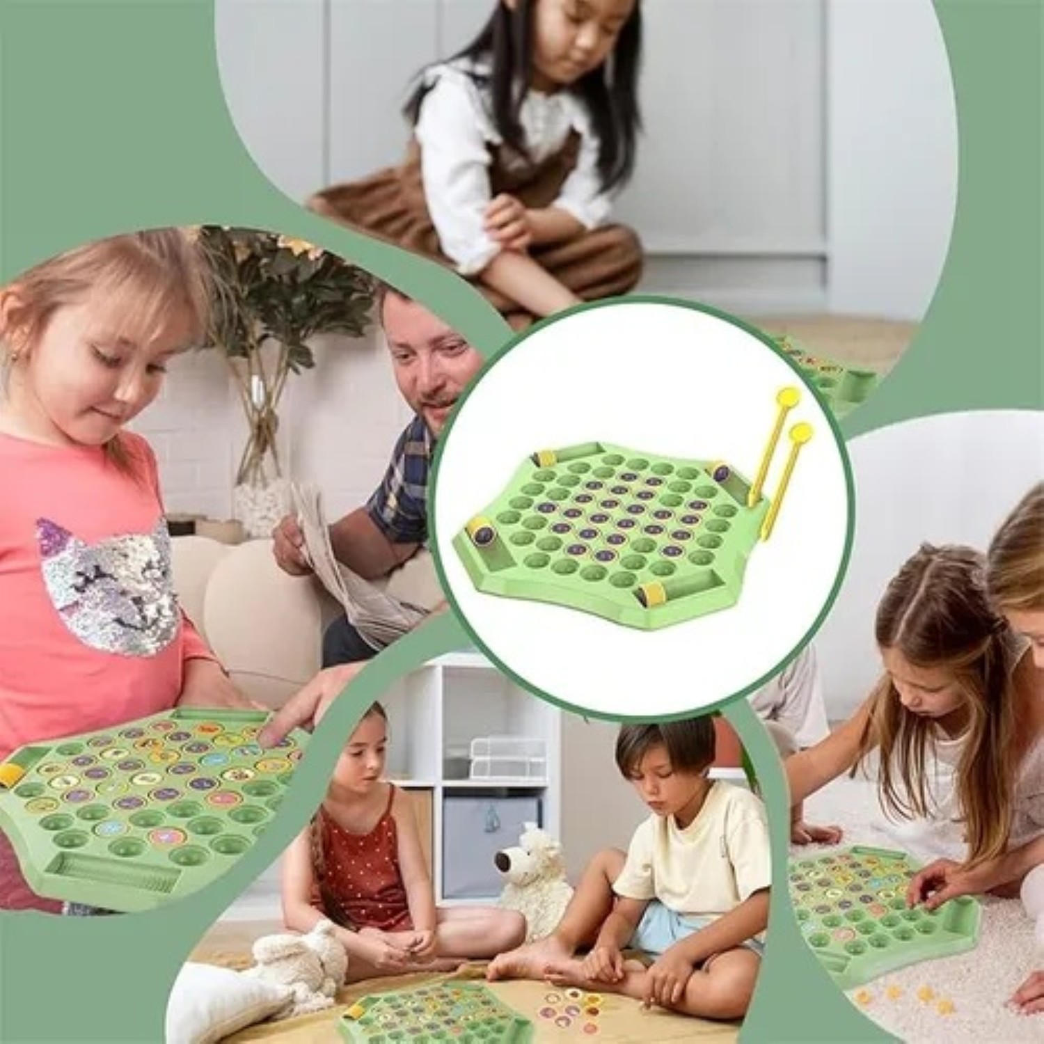 Juegos De Mesa Ni&ntilde;os Encuentra El Mismo Patr&oacute;n-animal+fruta Verde image number null