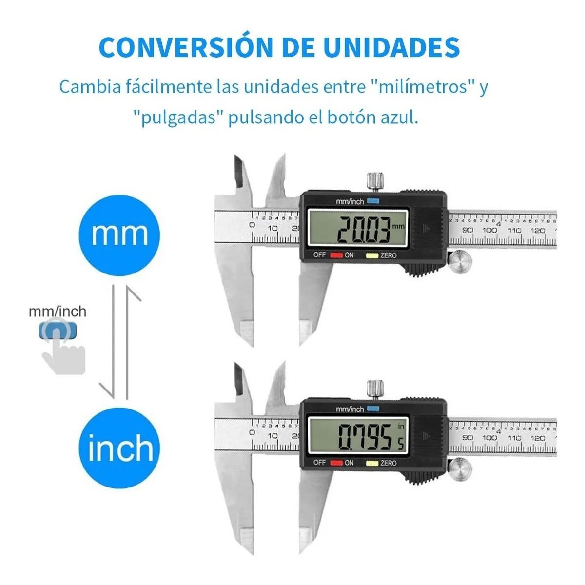 Calibrador Vernier Digital Pie De Rey 6in Precisi&oacute;n 0.01mm image number null