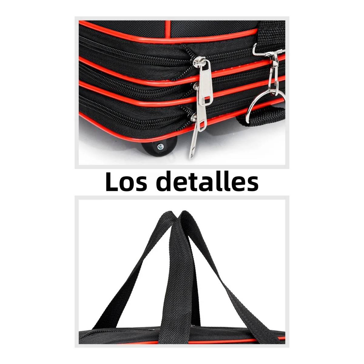 Maleta Deportiva Viaje Bolsa Mochila Gym Con Ruedas Color Negro 60l image number null