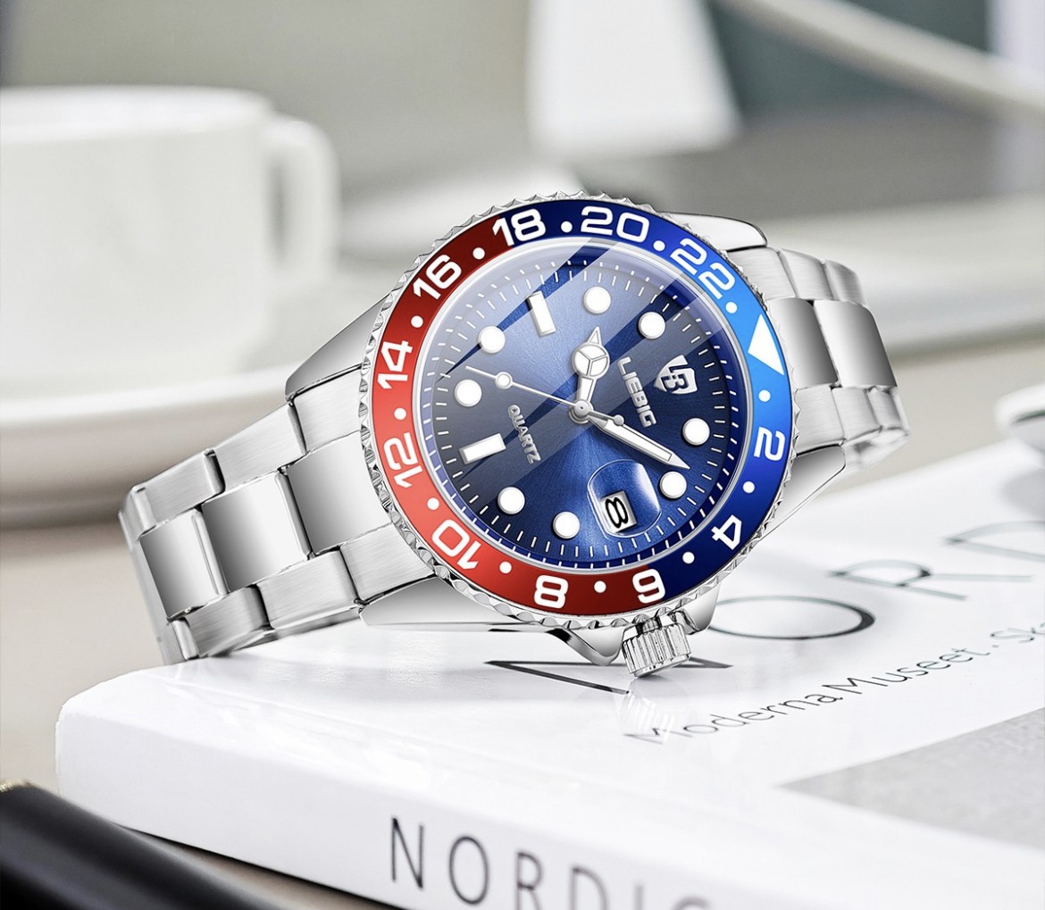 Reloj De Cuarzo Para Hombre Reloj Pulsera Impermeable L1098 image number null