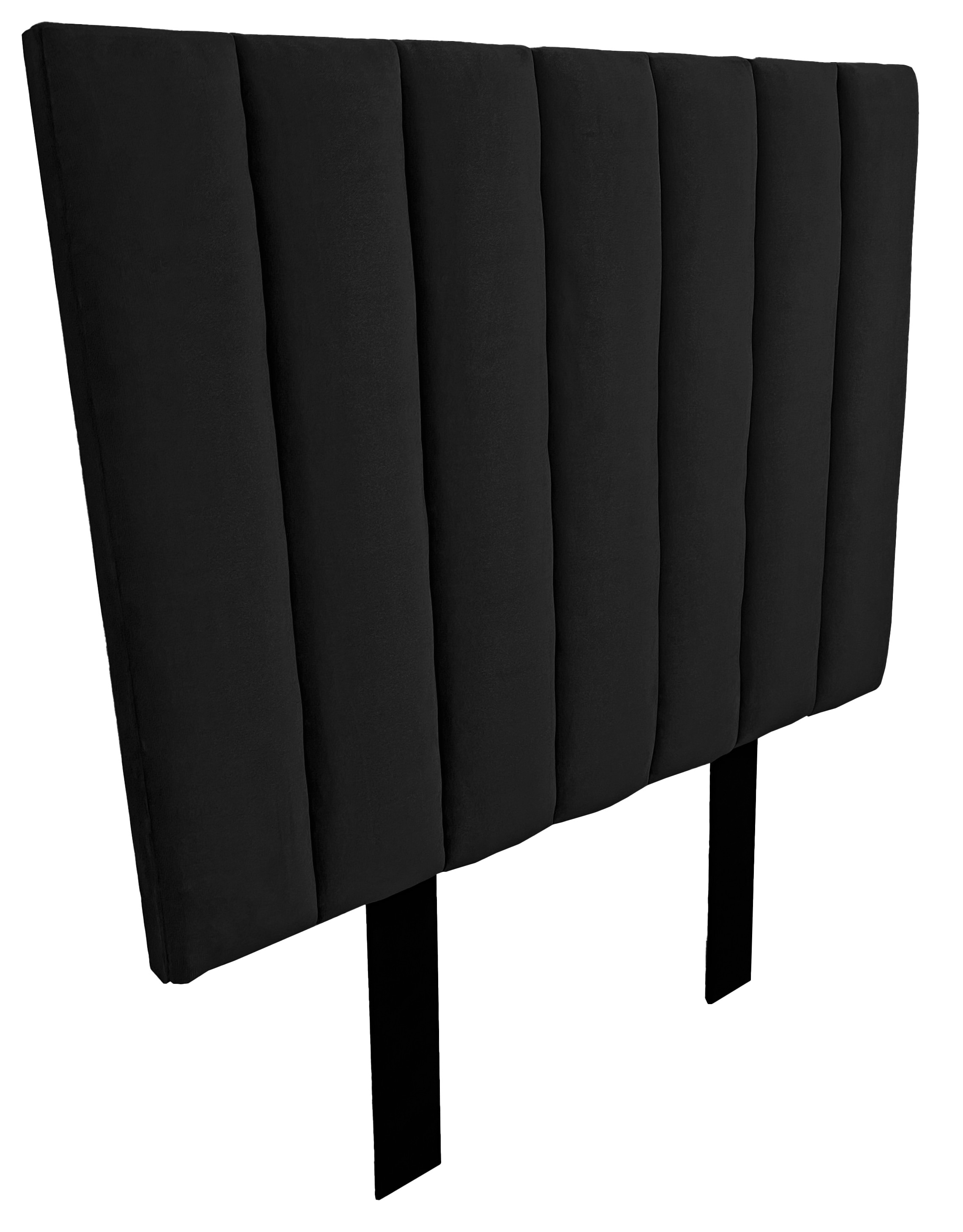 Cabecera Individual El Bazar Store Drey Terciopelo Negro Rayas Moderna image number null